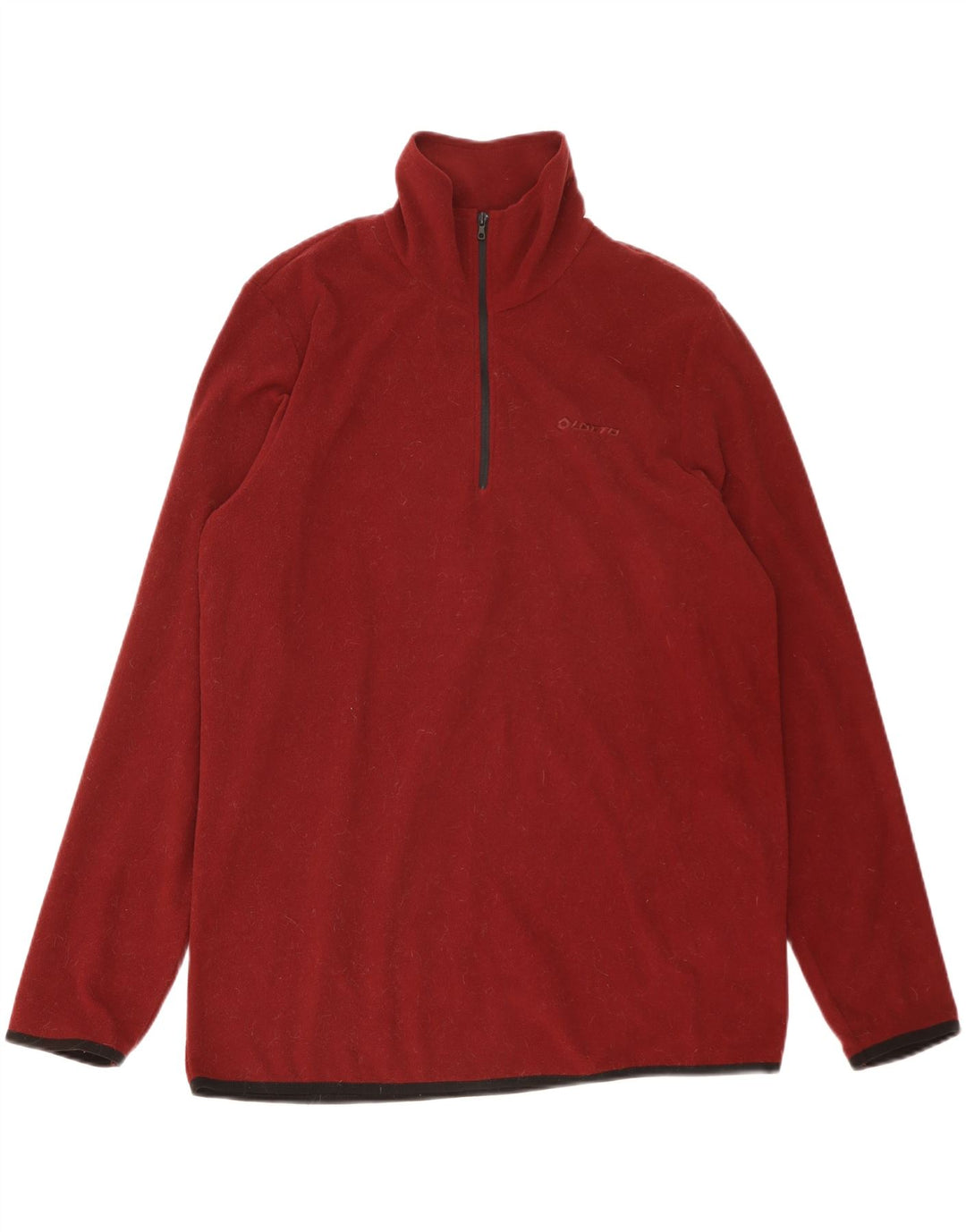 Maglione in pile da uomo LOTTO Life's Zip Neck 2XL poliestere marrone