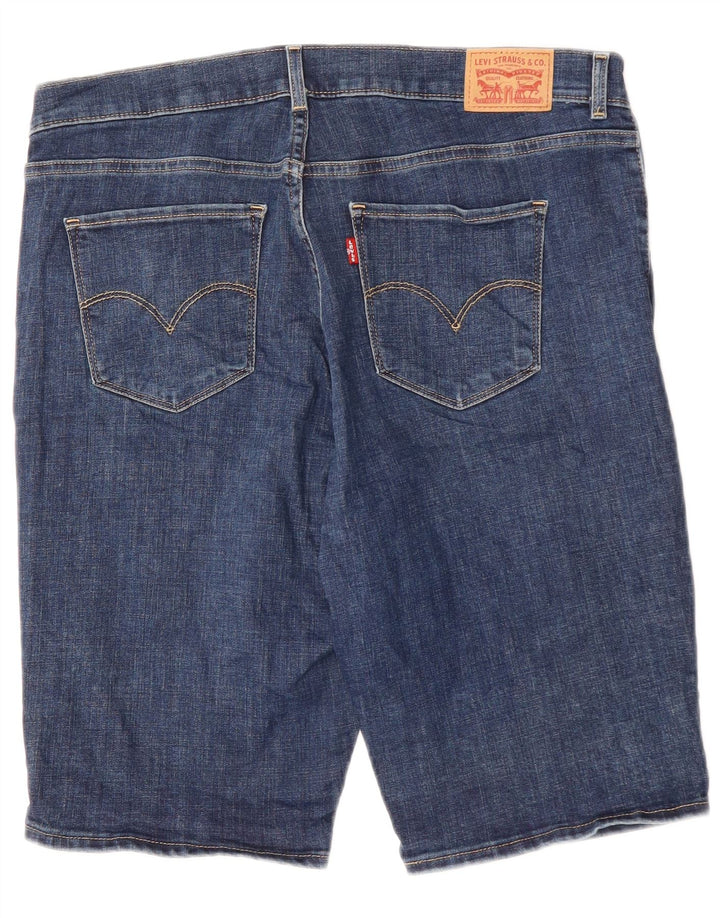 Bermuda in denim da donna Levi's W32 cotone blu navy medio