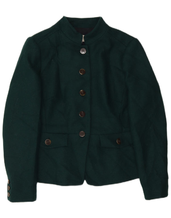 Giacca blazer a 5 bottoni da donna Hobbs UK 14 grande lana verde