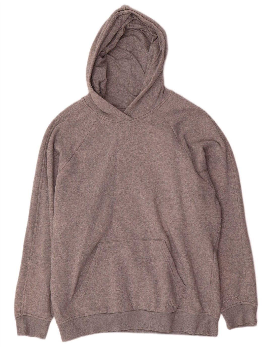 Felpa con cappuccio oversize da donna Adidas UK 14 cotone grigio medio