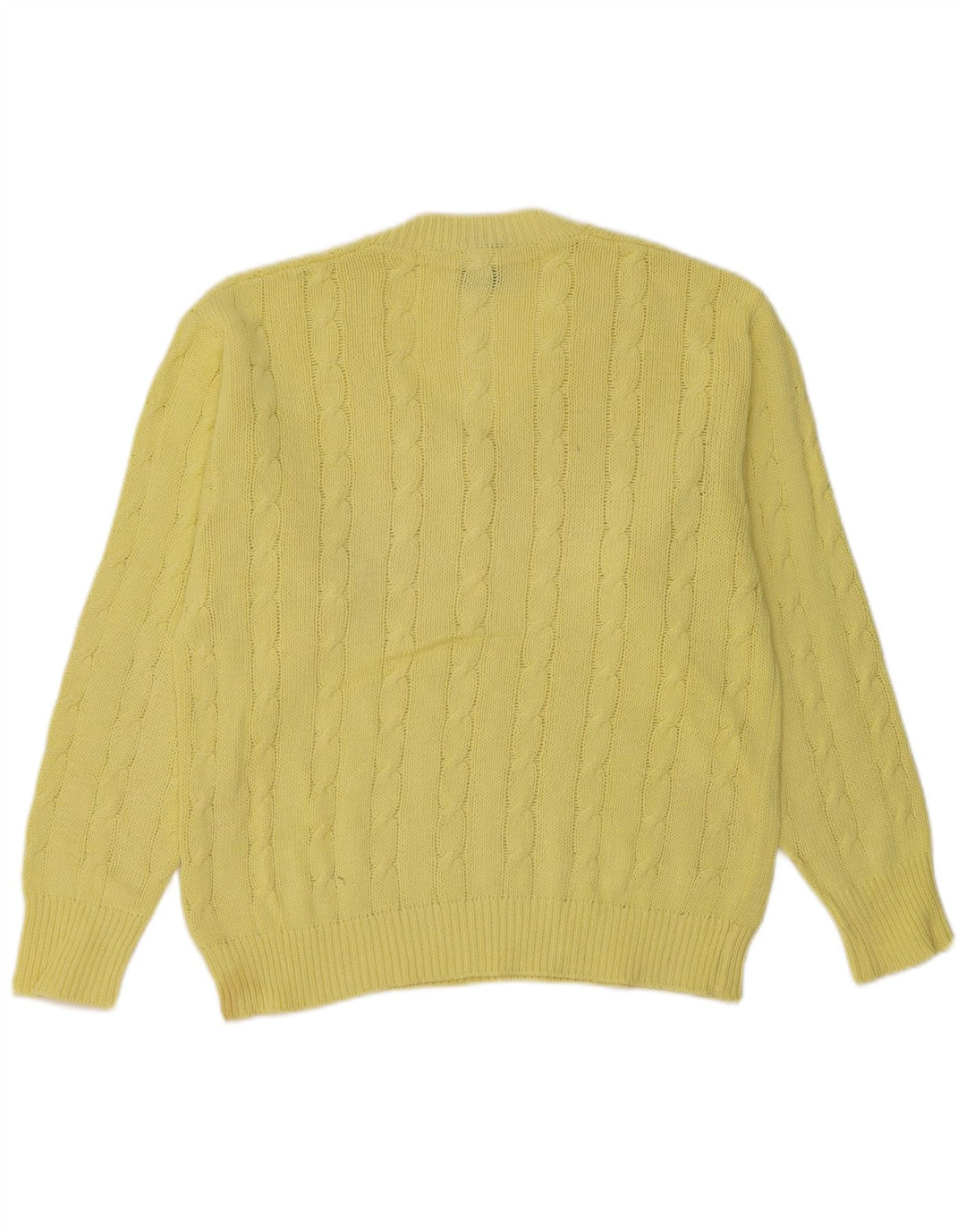 Maglione maglione con scollo a V da uomo C&A giallo medio