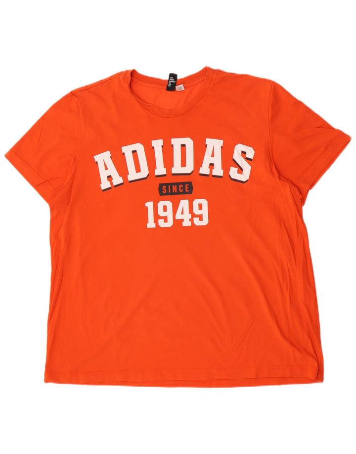 T-shirt grafica da uomo Adidas Top 2XL arancione