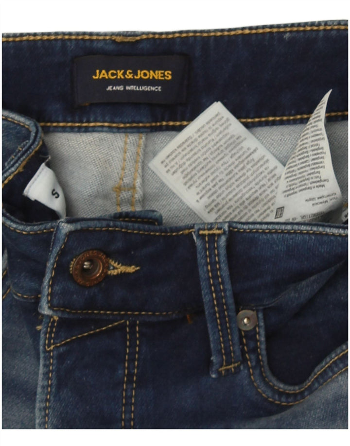 Pantaloncini di jeans da uomo Jack & Jones piccoli W29 in cotone blu