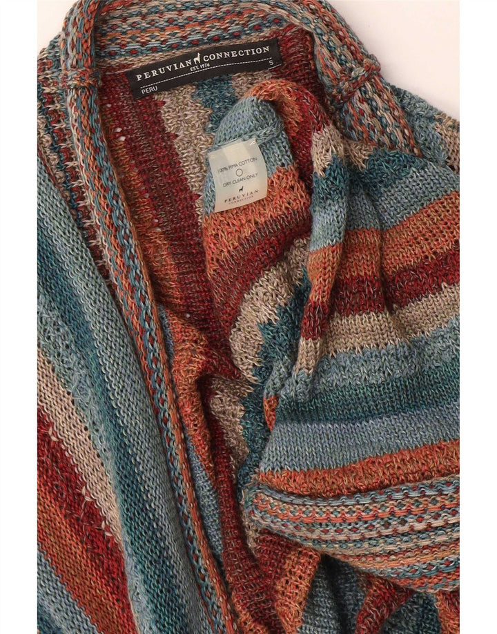 Maglione cardigan a maniche corte da donna Peruvian Connection UK 10 Small Multic