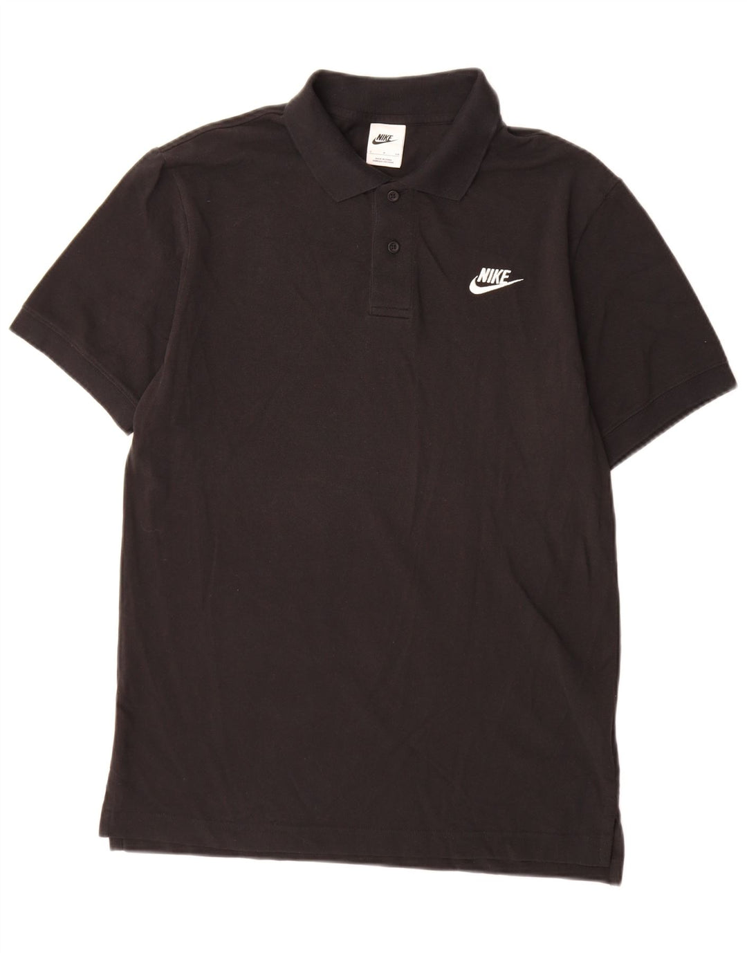 Polo Nike da uomo piccola in cotone nero