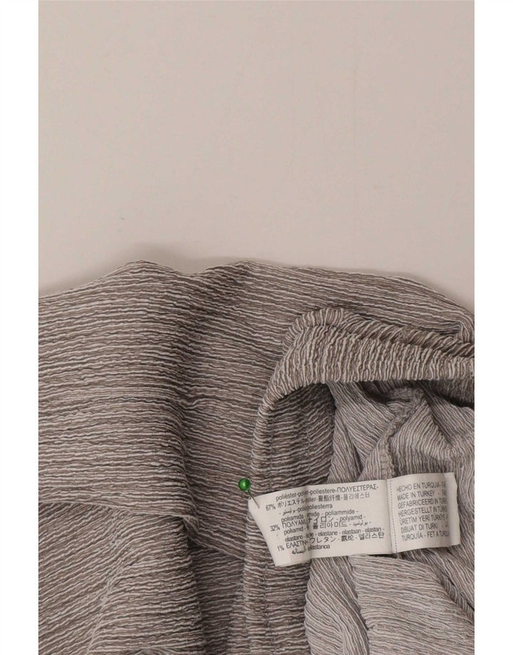 Pantaloni casual larghi da donna Zara piccoli W26 L29 poliestere grigio