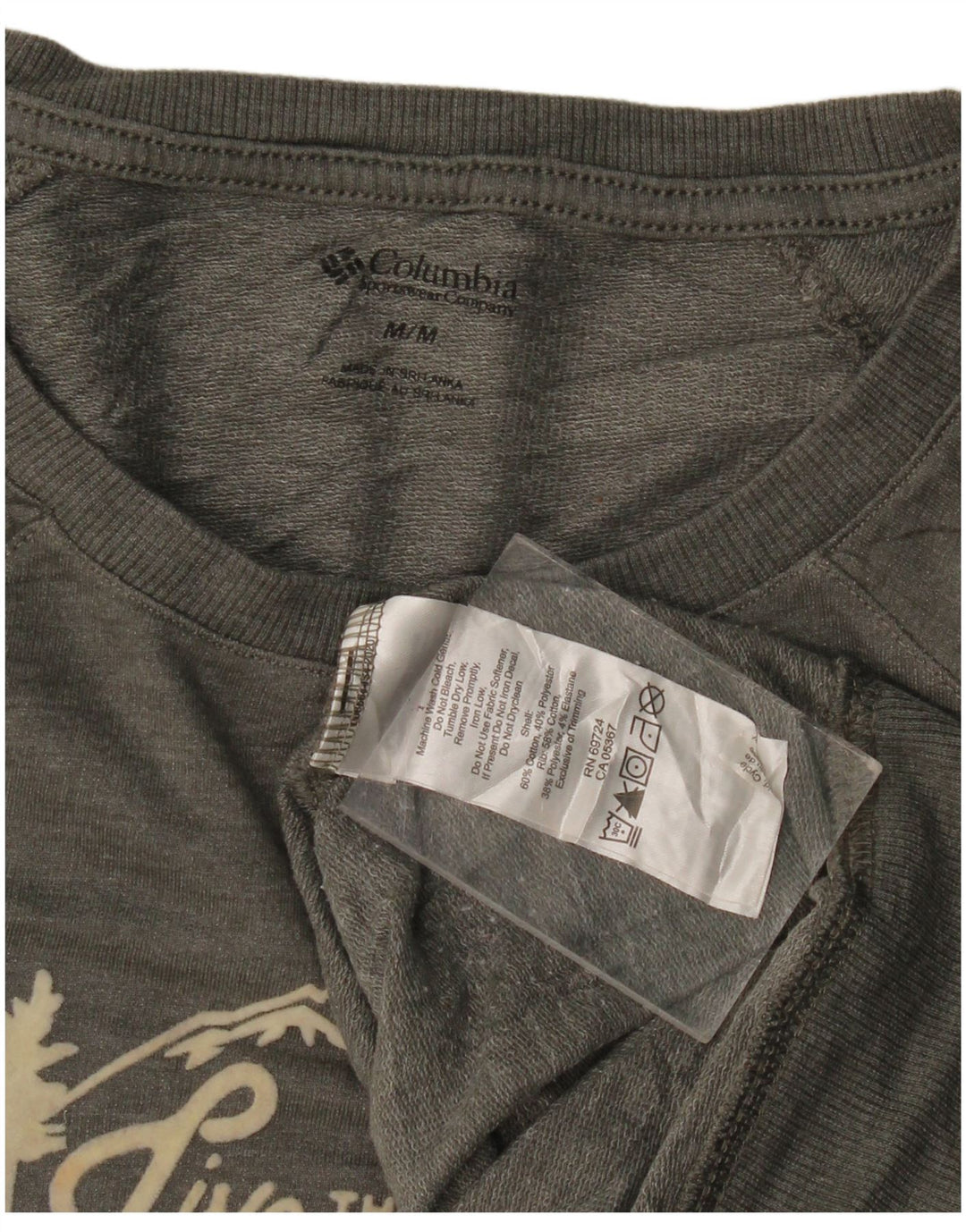 Felpa grafica da donna Columbia UK 14 Cotone grigio medio