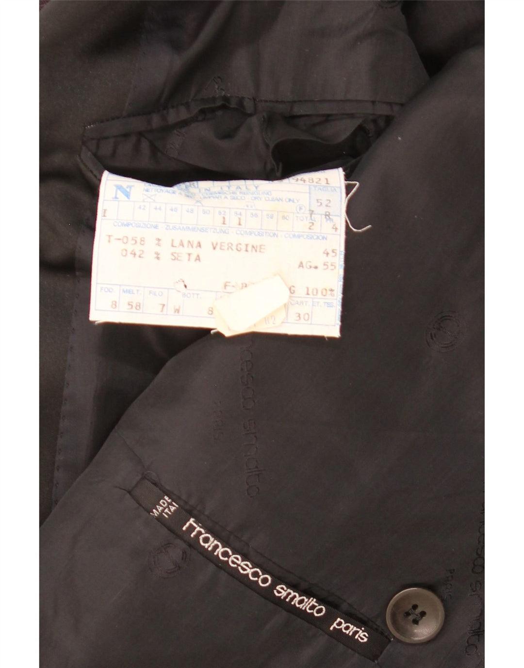 Giacca Blazer Uomo Francesco Smalto IT 52 XL Marrone Spinato