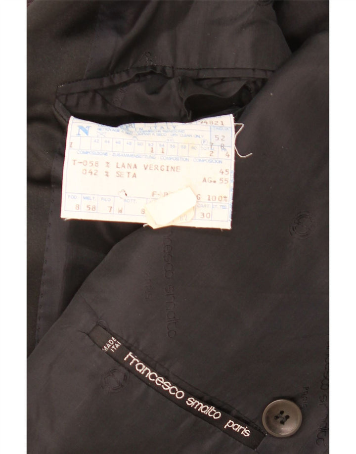 Giacca Blazer Uomo Francesco Smalto IT 52 XL Marrone Spinato