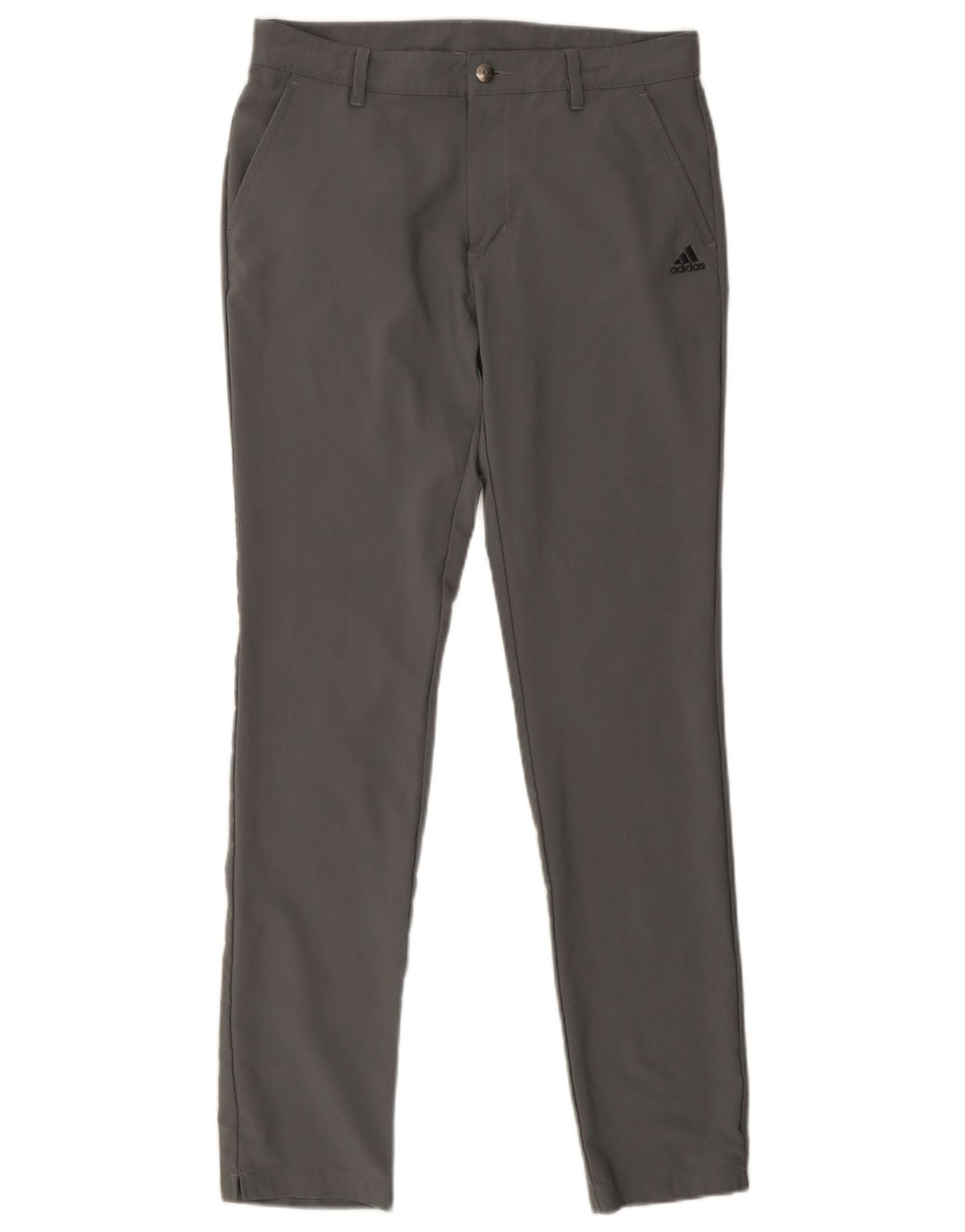 Pantaloni chino skinny Adidas da uomo W32 L34 poliestere grigio