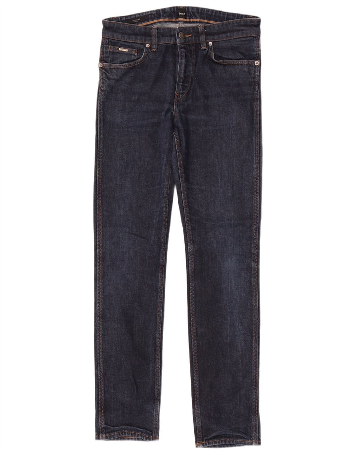 Jeans slim elasticizzati da uomo Hugo Boss W30 L32 cotone blu