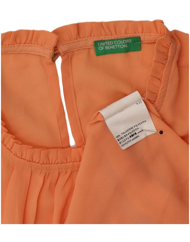 Camicetta da donna Benetton Top UK 14 Poliestere arancione medio