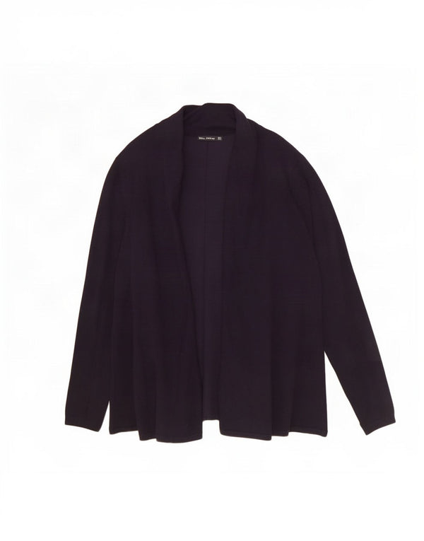 Maglione cardigan aperto da donna Zara UK 10 piccolo blu navy