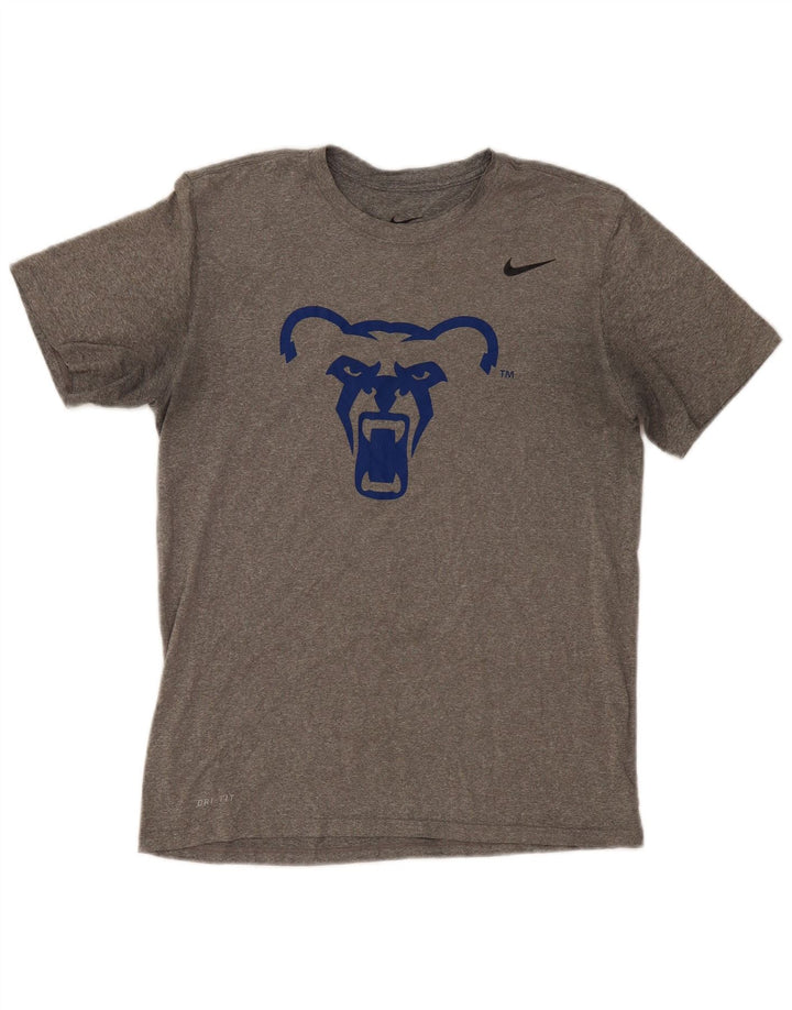 T-shirt grafica da donna Nike Dri Fit Top UK 14 poliestere grigio medio