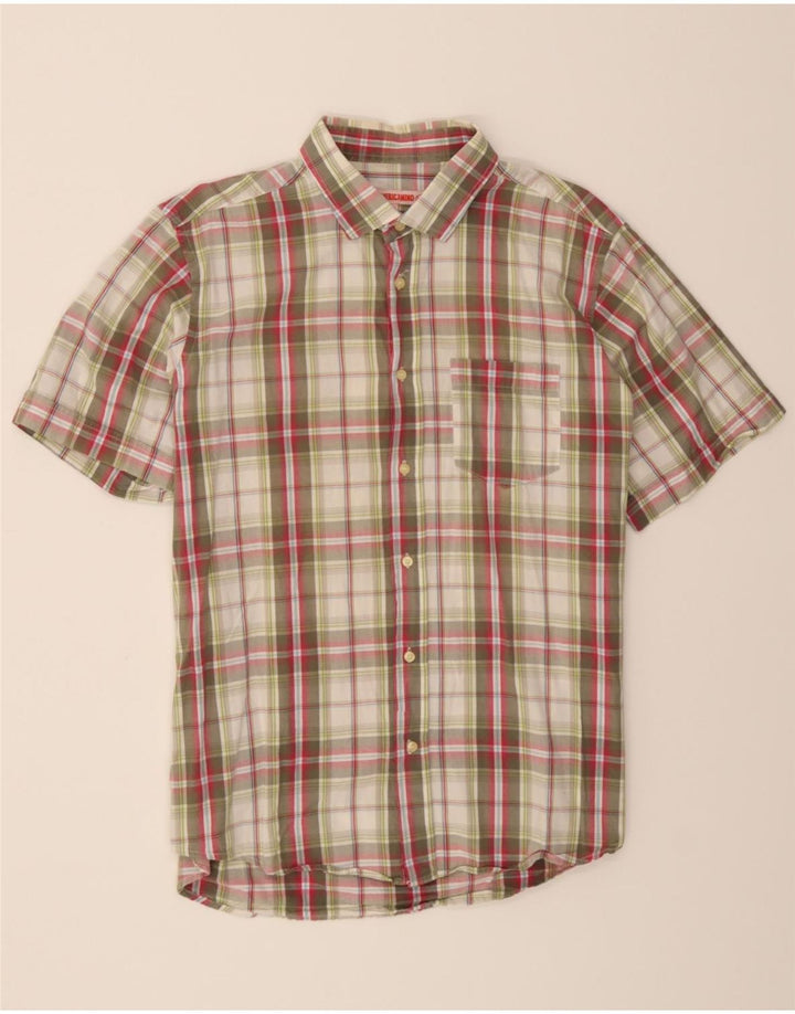 AMERICANINO Mens Shirt 2XL Green Check Cotton Vintage Americanino and Second-Hand Americanino from Messina Hembry 