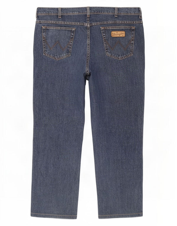 Jeans dritti elasticizzati Texas Wrangler da uomo W40 L34 cotone blu