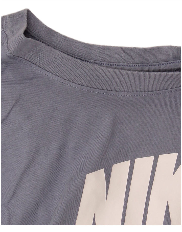 T-shirt grafica da uomo Nike Top XL in cotone blu