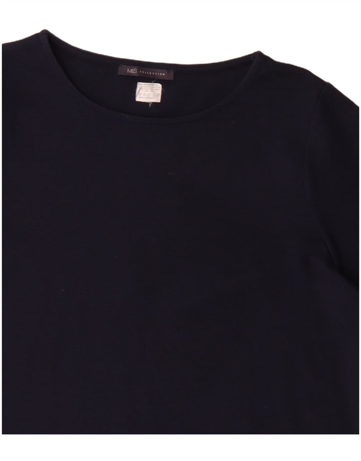 Abito basic da donna Marks & Spencer con maniche a 3/4 UK 16 grande blu navy classico