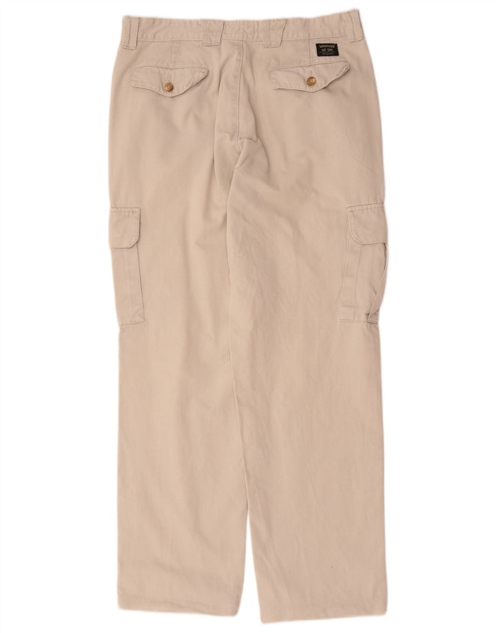 Pantaloni cargo dritti da uomo Lee W34 L32 in cotone beige