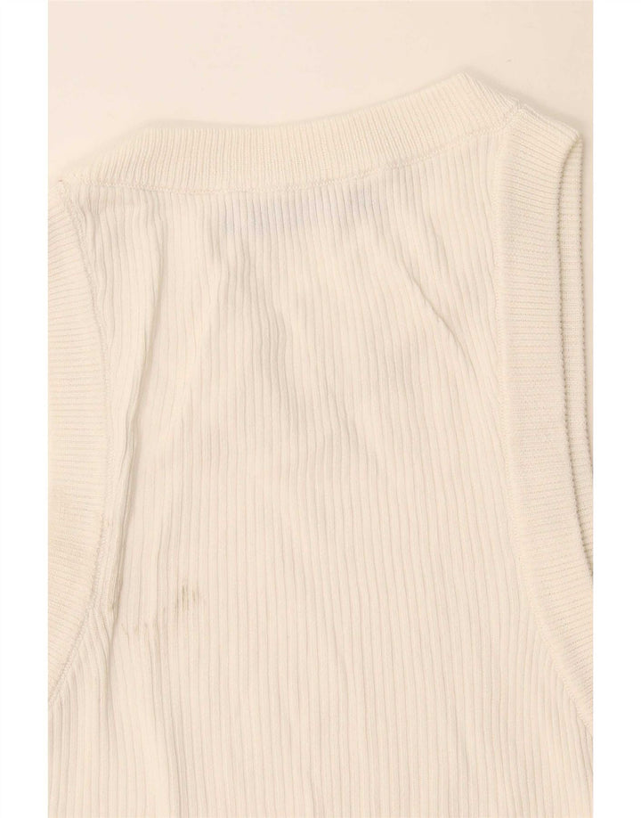 Canotta Zara da donna UK 8 piccola bianca