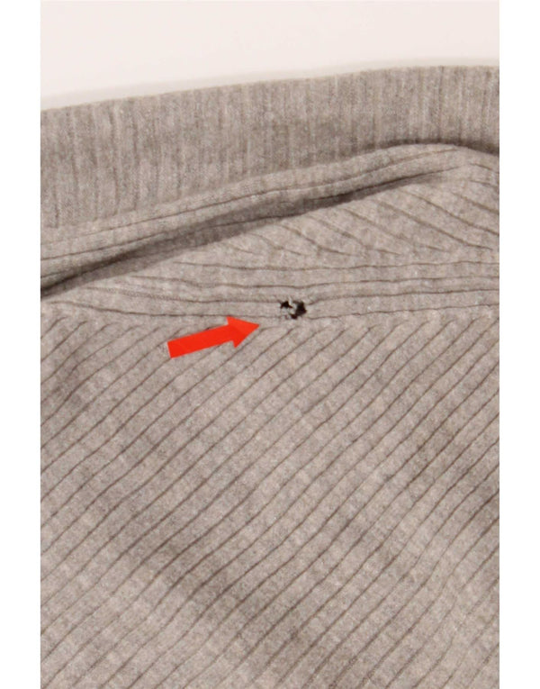 Marks & Spencer maglione da donna con zip e collo UK 14 Viscosa grigio medio