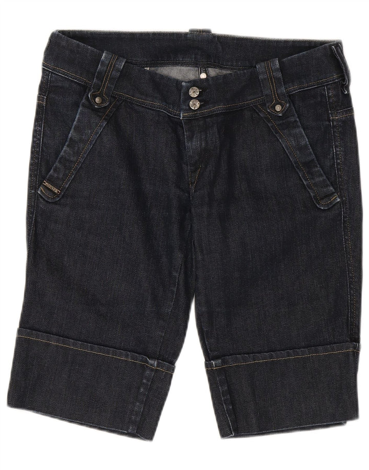 Pantaloncini di jeans Bermuda da donna Diesel W29 cotone blu navy medio