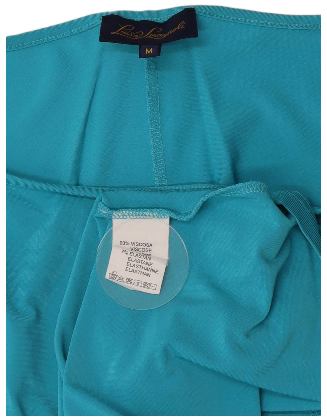 Camicetta da donna con maniche a 3/4 Luisa Spagnoli Top UK 12 Viscosa blu medio