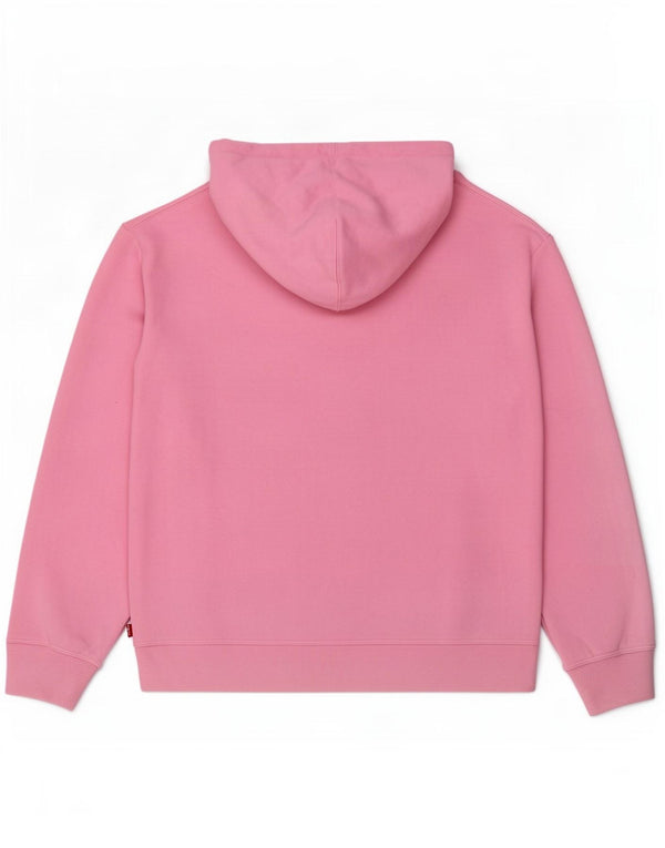 Maglione con cappuccio grafico da donna Levi's UK 14 Cotone rosa medio