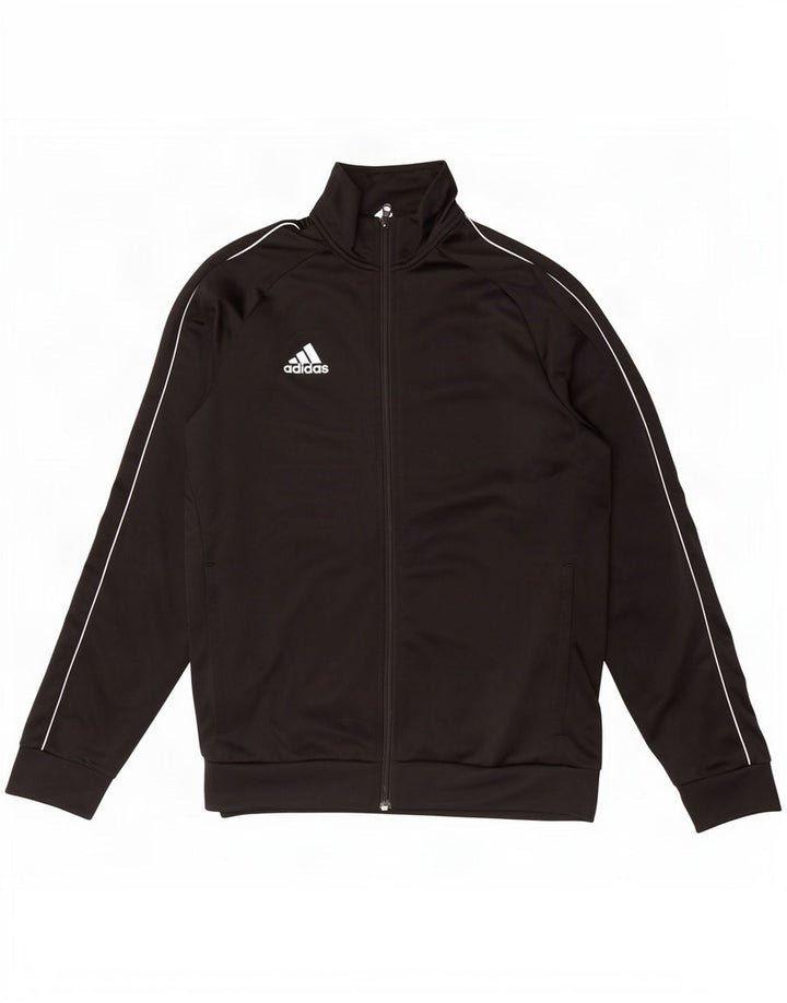 Giacca da ginnastica da uomo Adidas, giacca media, nera, in poliestere