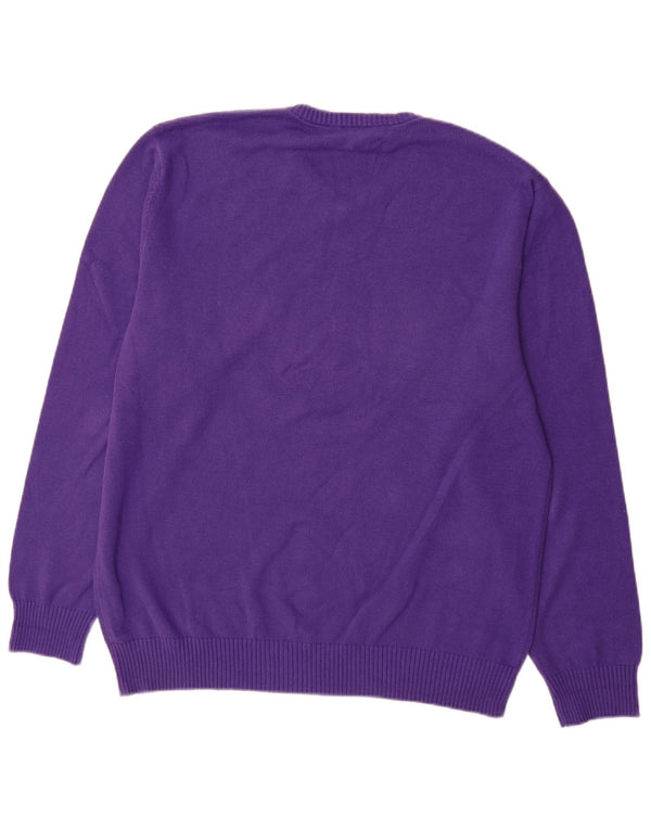 Crew Clothing Maglione da uomo con scollo a V XL in cotone viola