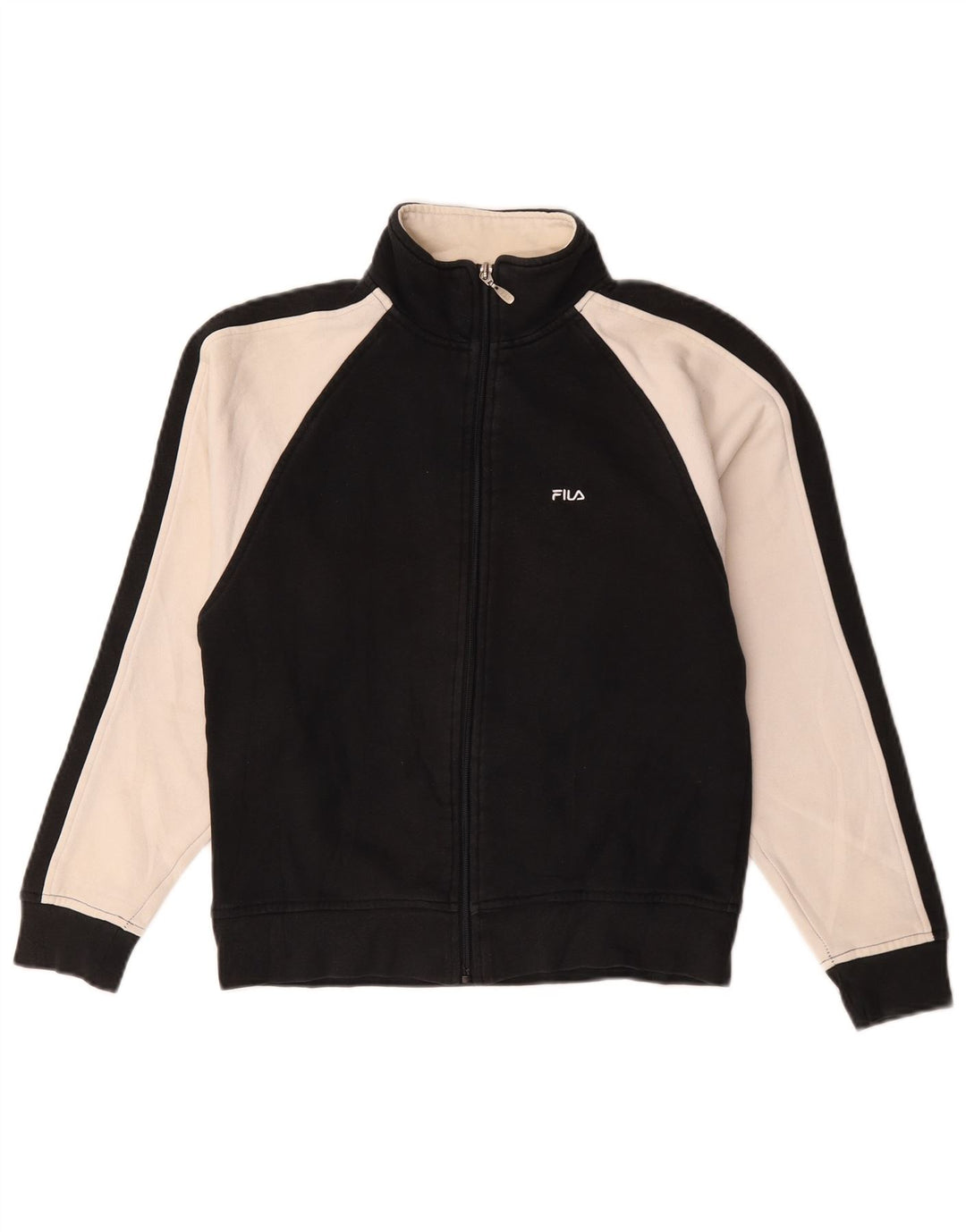 Giacca da ginnastica oversize da donna Fila UK 10 Small Black Colourblock