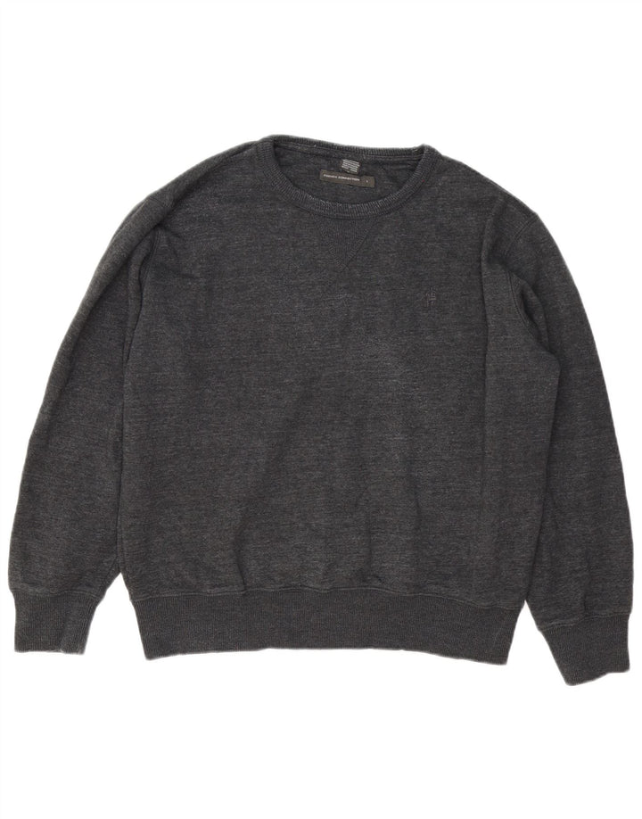 Felpa da uomo French Connection Maglione grande cotone grigio
