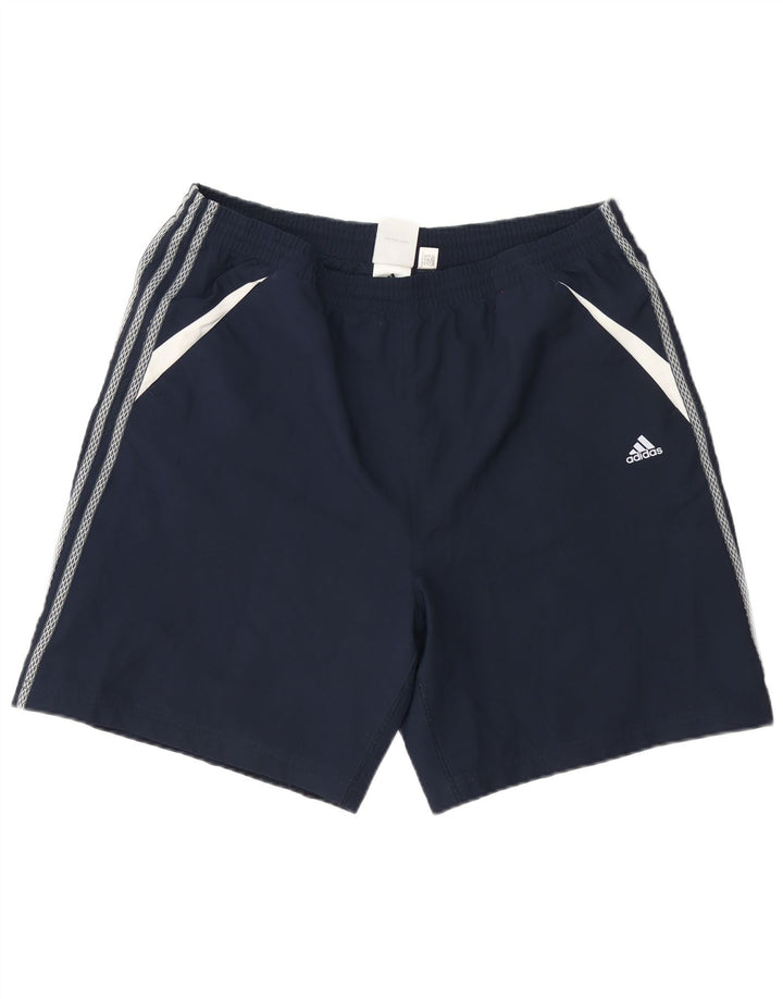 Pantaloncini sportivi Adidas Climacool da uomo XL in poliestere color block blu navy