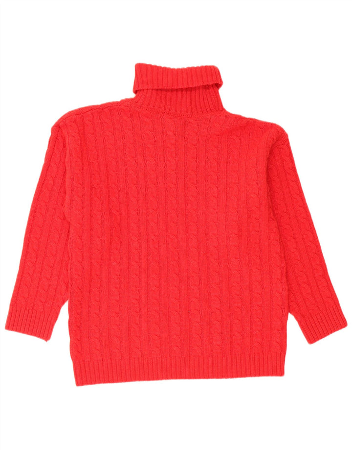 Maglione maglione collo alto da donna North Pole UK 18 XL rosso