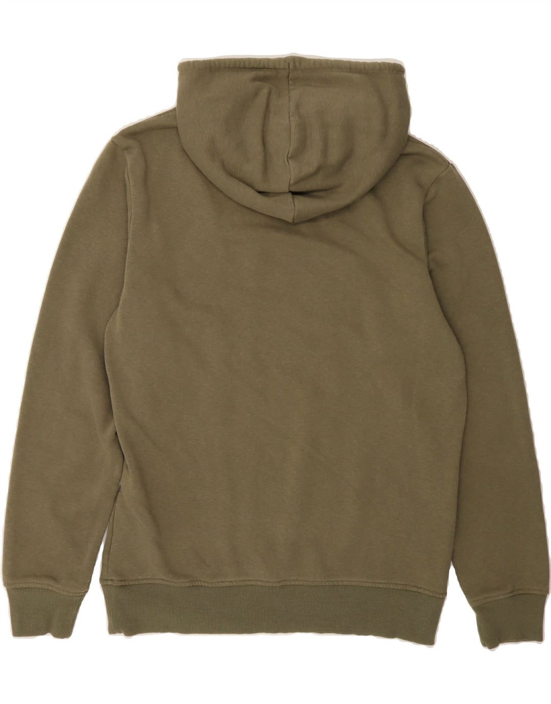 JACK & JONES Mens Graphic Hoodie Jumper Medium Khaki Cotton Vintage Jack & Jones and Second-Hand Jack & Jones from Messina Hembry 