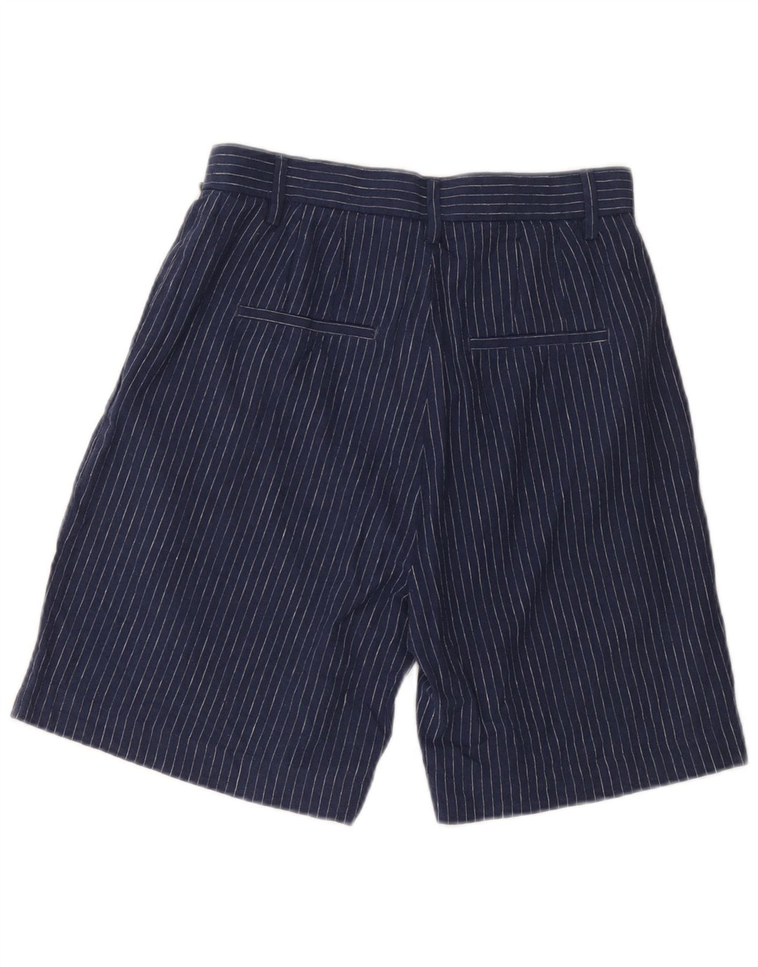 Pantaloncini chino con pegging da donna Carrera W29 lino gessato medio blu navy