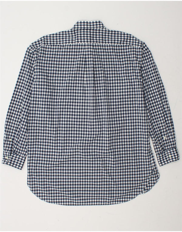 POLO RALPH LAUREN Mens Boyfriend Fit Shirt XL Navy Blue Check Cotton