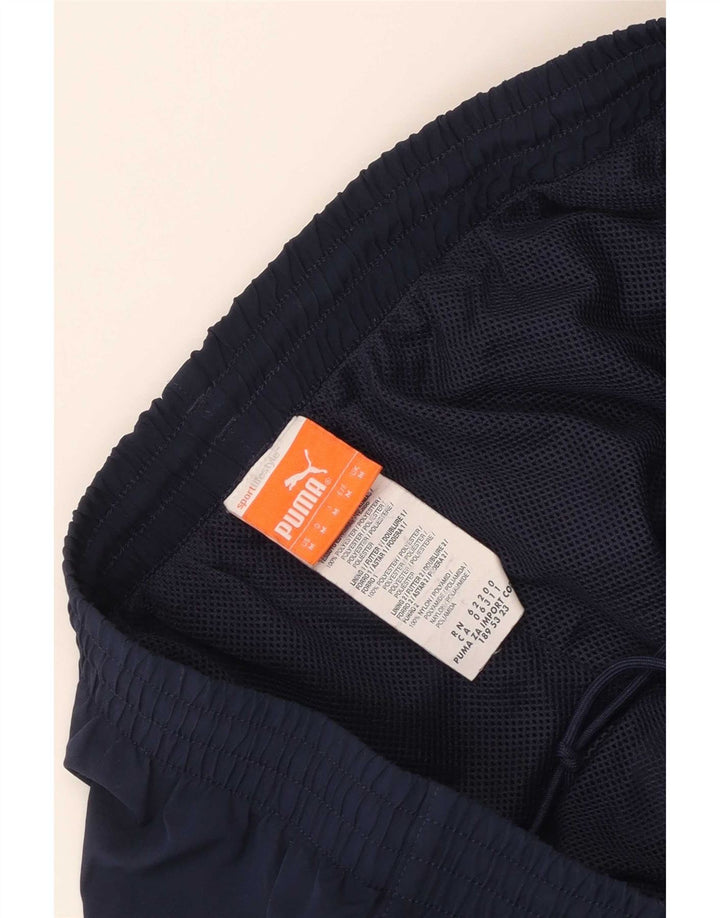 Puma Pantaloni da tuta da uomo Italia Medium Blu Navy Colourblock Poliestere