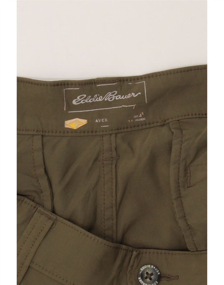 EDDIE BAUER Mens Chino Shorts W34 Large Khaki Nylon Vintage Eddie Bauer and Second-Hand Eddie Bauer from Messina Hembry 