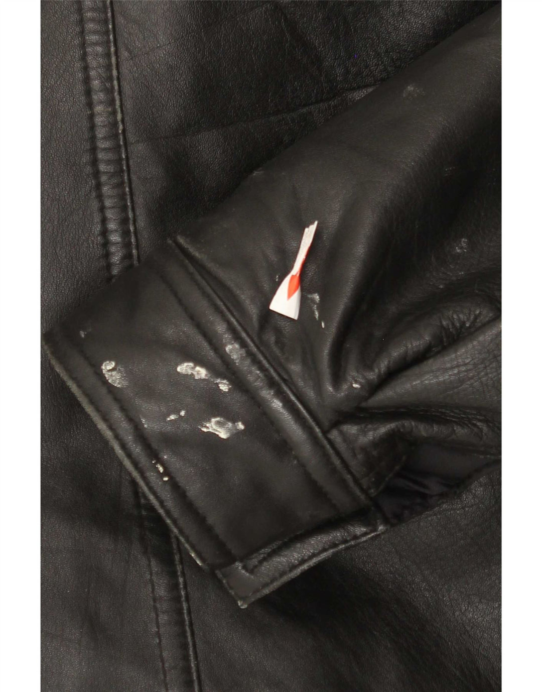 Giacca in pelle vintage da uomo IT 48 media nera