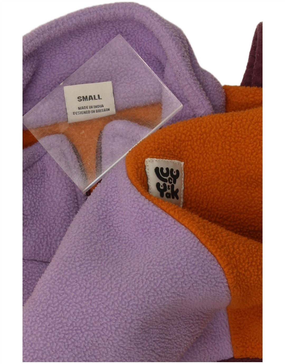 Lucy & Yak Maglione in pile corto oversize da donna UK 10 piccolo multicolore