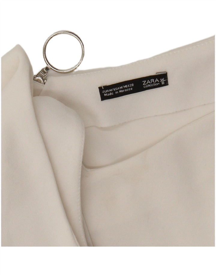 Top corto da donna Zara UK 12 bianco medio