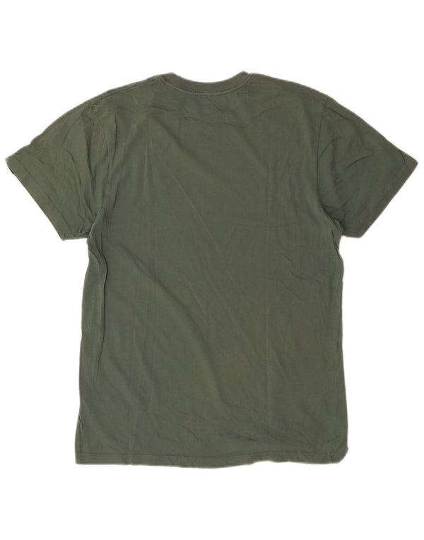 T-shirt grafica personalizzata da uomo Vans Top in cotone verde medio
