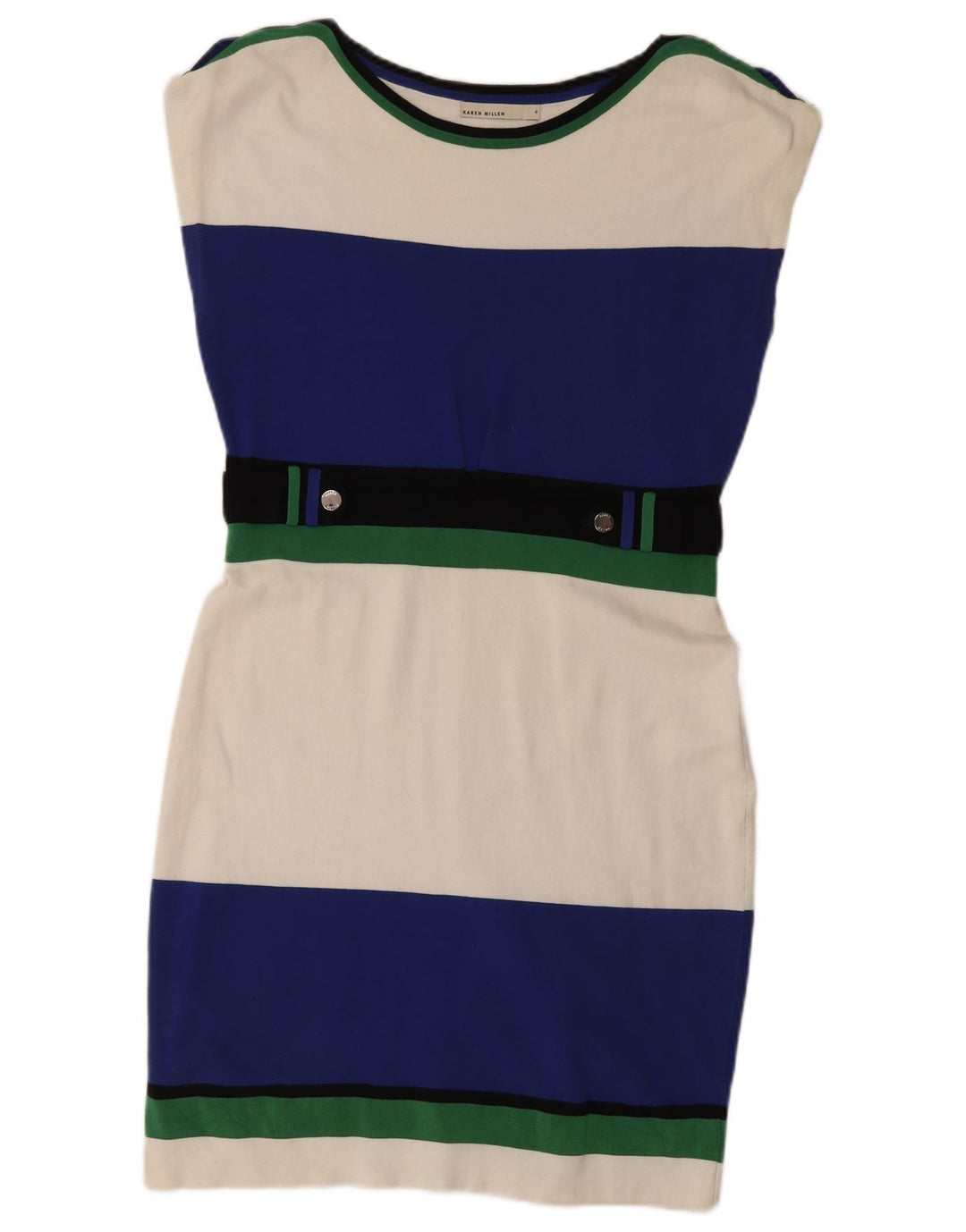 Abito tubino oversize da donna Karen Millen US 4 piccolo a righe multicolore