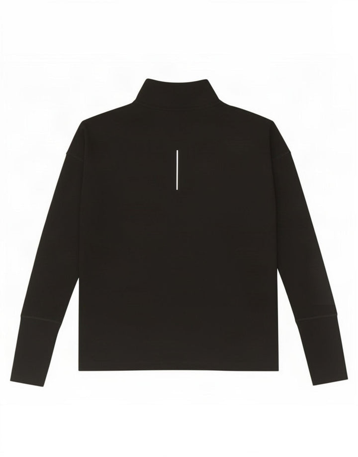 Tuta da ginnastica Nike Dri Fit da uomo con collo e zip, piccola, in poliestere nero