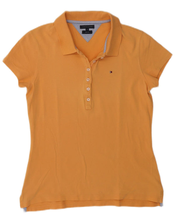 Polo slim fit da donna Tommy Hilfiger UK 12 arancione medio