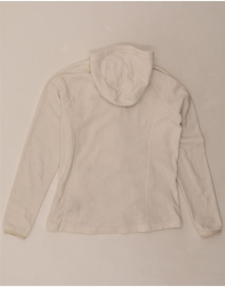 THE NORTH FACE Giacca in pile con cappuccio da donna UK 16 Large Poliestere bianco