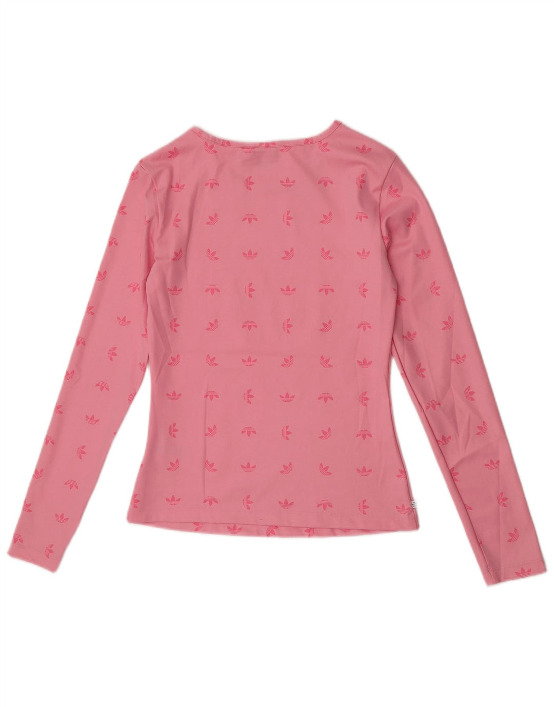 Adidas Donna Graphic Top Manica Lunga UK 10 Piccolo Rosa Poliestere