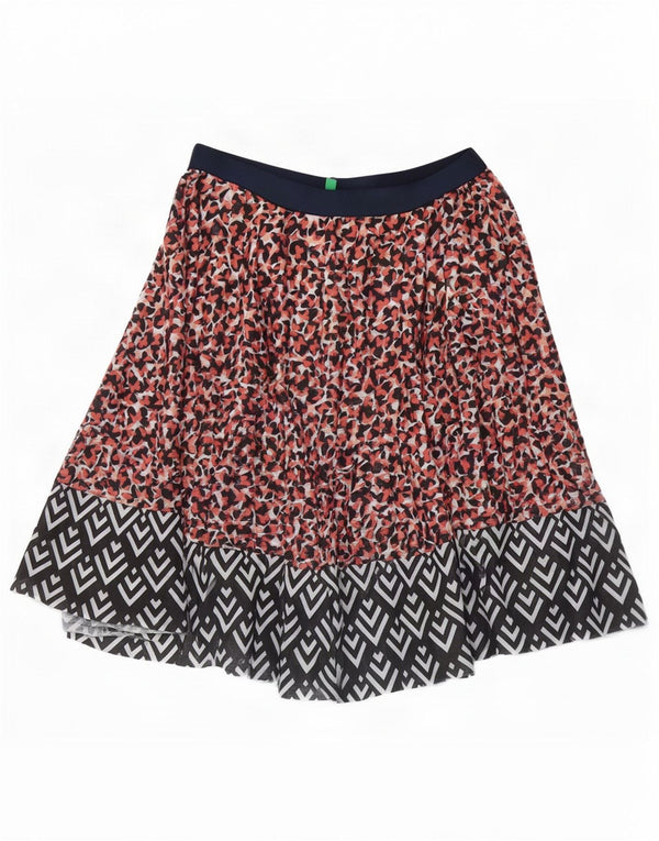 Gonna a trapezio da donna Benetton XS W26 Farfalla geometrica multicolore