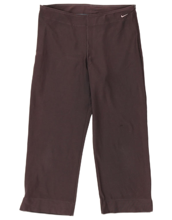 Pantaloni da tuta Capri Dri Fit da donna NIKE UK 12/14 Large in cotone grigio